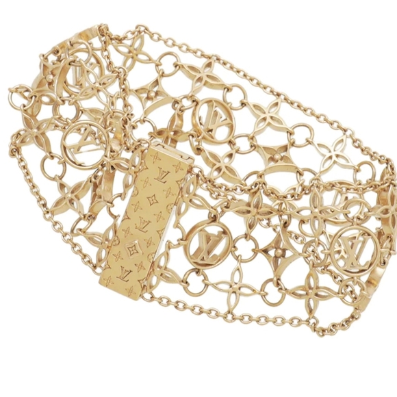 Filigram Gold Tone Bracelet Size Small - Picture 2 of 7